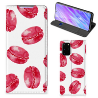 Samsung Galaxy S20 Plus Flip Style Cover Pink Macarons - thumbnail