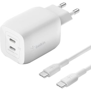 BoostCharge Pro 2-poorts USB-C GaN-wandlader met PPS (65 W) + USB-C/USB-C-kabel Oplader