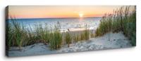 Schilderij Zon Duinen Zee 120x40 cm