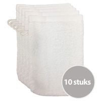 The One Voordeelpakket Washandjes Wit - 10 stuks - thumbnail