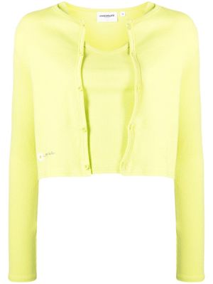 CHOCOOLATE cardigan à design superposé - Jaune