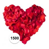 Rode rozenblaadjes 1500 stuks   -