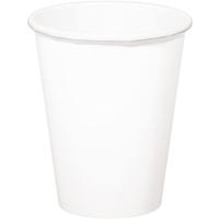 Folat Feest drinkbekers - 8x stuks - wit - papier - 350 ml - verjaardag/party