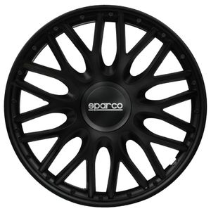 4-Delige Sparco Wieldoppenset Roma 15-inch zwart SP1596BK