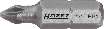 HAZET Bit 2215-PH1 · 1/4 inch (6,3 mm) zeskant massief · Kruiskop profiel PH · SW PH1