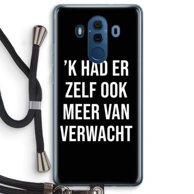 Meer verwacht - Zwart: Huawei Mate 10 Pro Transparant Hoesje met koord