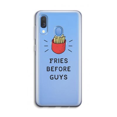 Fries before guys: Samsung Galaxy A40 Transparant Hoesje