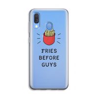 Fries before guys: Samsung Galaxy A40 Transparant Hoesje