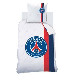 Paris Saint Germain Dekbedovertrek Retro White - Eenpersoons - 140 x 200 cm - Katoen