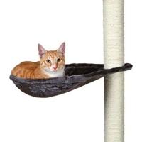 TRIXIE hangmat - XL nest voor kattenkrabber voor platinium grijze katten pluche ø 40 cm