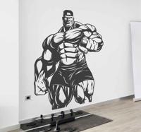 Stickers sport Grote bodybuilder sportschool - thumbnail