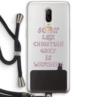Christian Grey: OnePlus 6 Transparant Hoesje met koord
