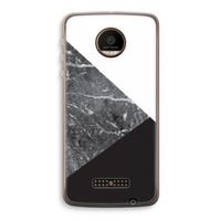 Combinatie marmer: Motorola Moto Z Force Transparant Hoesje Combinatie marmer: Motorola Moto Z Force Transparant Hoesje