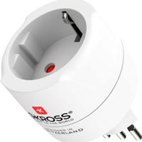 Skross Reisadapter Europa naar Zwitserland + Italië + Brazilië - Voor 2- en 3-polige apparaten (aarding of Eurostekker) - SKR1500272 Skross Reisadapter Europa naar Zwitserland + Italië + Brazilië - Voor 2- en 3-polige apparaten (aarding of Eurostekker) - SKR1500272