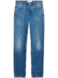 AMI Paris logo-patch straight-leg jeans - Bleu