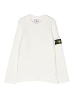 Stone Island Junior sweat à patch logo - Blanc - thumbnail