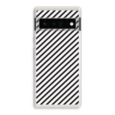 Strepen zwart-wit: Google Pixel 6 Pro Transparant Hoesje