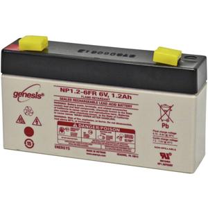 EnerSys Hawker Standby Genesis Loodaccu 6 V 1.2 Ah Loodvlies (AGM) (b x h x d) 97 x 56 x 25 mm Kabelschoen 6.35 mm Onderhoudsvrij, Geringe zelfontlading,