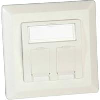Roline Netwerkdoos Opbouw (op muur) CAT 6A 2 poorten Wit