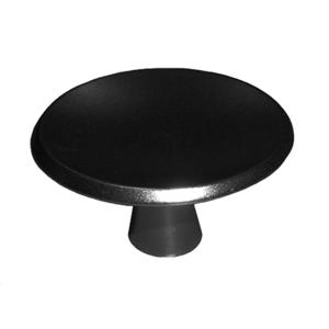 Hermeta Knop Rond Zwart 40mm + Bout M4