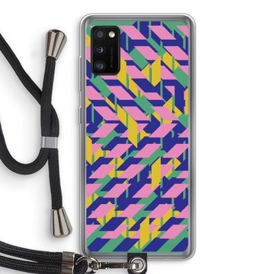 Skew Blush 1: Samsung Galaxy A41 Transparant Hoesje met koord