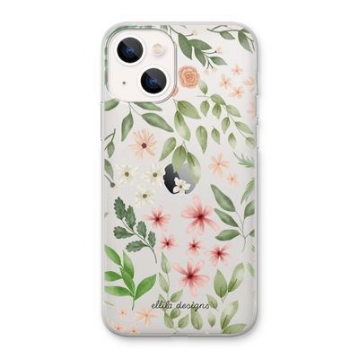 Botanical sweet flower heaven: iPhone 13 Transparant Hoesje
