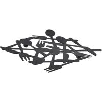 Excellent Houseware Onderzetter metaal 19x19cm zwart