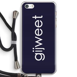Gijweet: iPhone 5 / 5S / SE Transparant Hoesje met koord