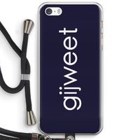 Gijweet: iPhone 5 / 5S / SE Transparant Hoesje met koord