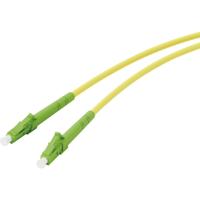 Vivanco 45713 Glasvezel Netwerkkabel, patchkabel LC 5 m Neon-geel, Neon-groen Extreem dun, Flexibel, Flexibele binnenader, Glasvezelband, Bestand tegen