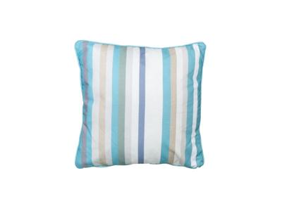Sierkussen met paspel ca. 50x50 cm Righe azure Madison - Madison