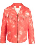 ERL veste en jean à imprimé tie dye - Rouge