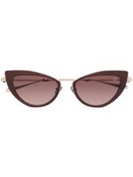 Valentino Eyewear lunettes de soleil Rockstud à monture papillon - Or - thumbnail