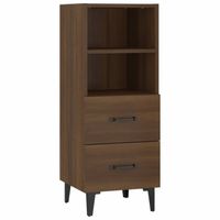 vidaXL Dressoir 34,5x34x90 cm bewerkt hout bruin eikenkleur