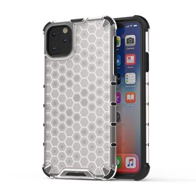 Schokbestendige honingraat PC + TPU Case voor iPhone 11 (transparant)