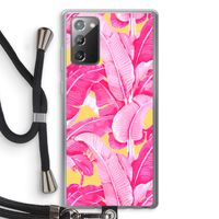 Pink Banana: Samsung Galaxy Note 20 / Note 20 5G Transparant Hoesje met koord