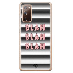 Samsung Galaxy S20 FE siliconen telefoonhoesje - Blah blah blah