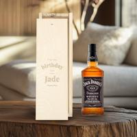 Whiskey in gegraveerde kist - Jack Daniels