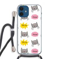 Meow: iPhone 12 Transparant Hoesje met koord