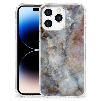 Apple iPhone 14 Pro Max Anti-Shock Hoesje Marmer Grijs Apple iPhone 14 Pro Max Anti-Shock Hoesje Marmer Grijs