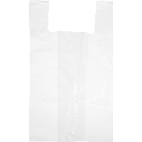 Tas | LLDPE | geblokt | 30x 10x60cm | hemddraagtas | wit | 1000 stuks