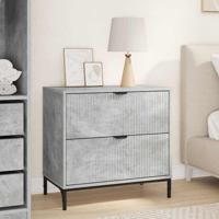 Nachtkastje met lade Betongrijs 63.5 x 36 x 61 cm Bewerkt hout