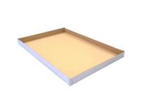 Golfkartonnen platen met opstaande randen dubbelgolf 1185 x 985 x 150 mm wit | 5 stuks