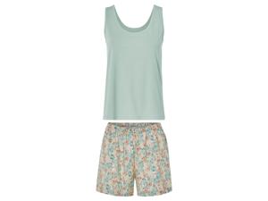 esmara Korte linnen dames pyjama (Blauw, XL (48/50))
