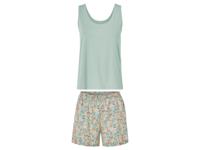 esmara Korte linnen dames pyjama (Blauw, XL (48/50))