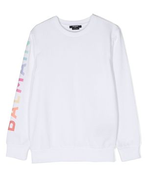 Balmain Kids sweat à logo imprimé - Blanc