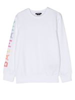 Balmain Kids sweat à logo imprimé - Blanc