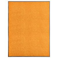 VidaXL Deurmat wasbaar 90x120 cm oranje