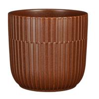 Mica Decorations Plantenpot - keramiek - bruin - D17,5-H16 cm