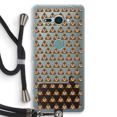 Poop emoji: Sony Xperia XZ2 Compact Transparant Hoesje met koord
